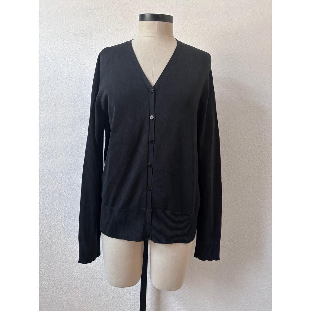Josephine Chaus - Women's Silk blend Button-Down cardigan Size XL Pre-Owned - Picture 2 of 8